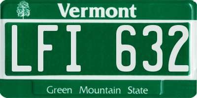VT license plate LFI632