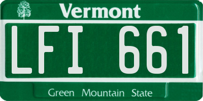 VT license plate LFI661