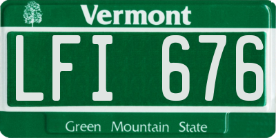 VT license plate LFI676