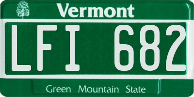 VT license plate LFI682