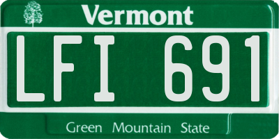 VT license plate LFI691
