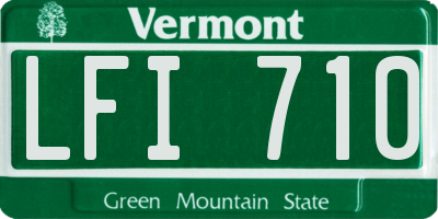 VT license plate LFI710