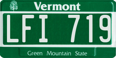 VT license plate LFI719