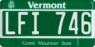 VT license plate LFI746