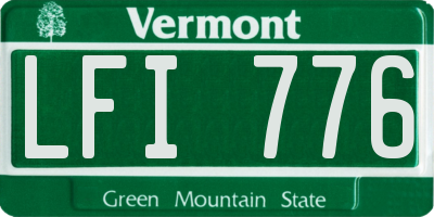 VT license plate LFI776