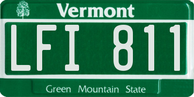 VT license plate LFI811