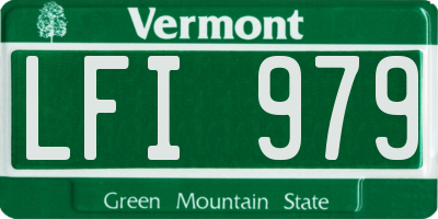VT license plate LFI979