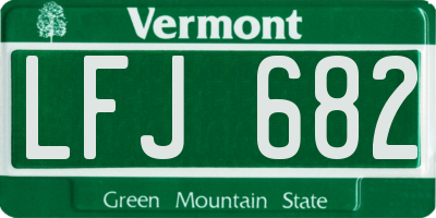 VT license plate LFJ682