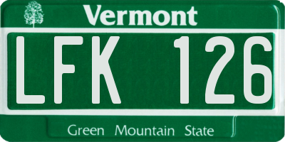 VT license plate LFK126