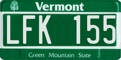 VT license plate LFK155