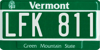 VT license plate LFK811