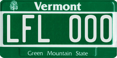 VT license plate LFL000