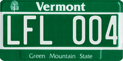 VT license plate LFL004