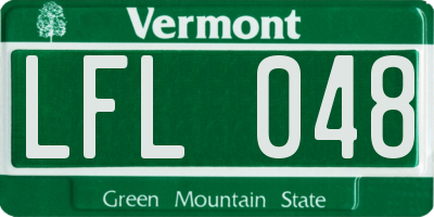 VT license plate LFL048
