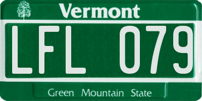 VT license plate LFL079