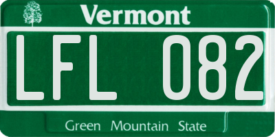 VT license plate LFL082
