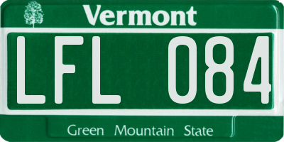 VT license plate LFL084