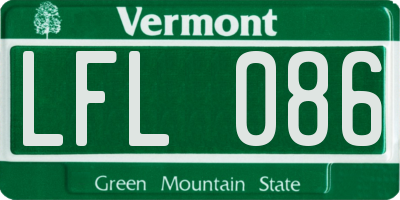 VT license plate LFL086