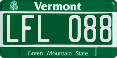 VT license plate LFL088
