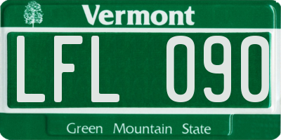VT license plate LFL090