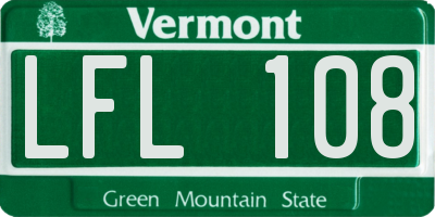 VT license plate LFL108