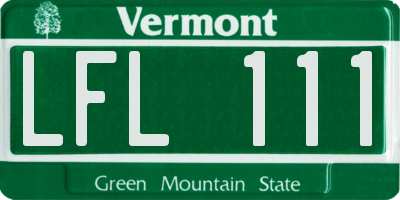 VT license plate LFL111
