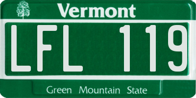 VT license plate LFL119