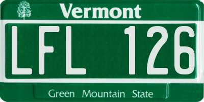 VT license plate LFL126