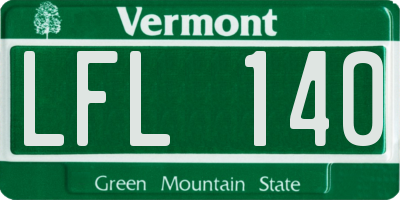 VT license plate LFL140