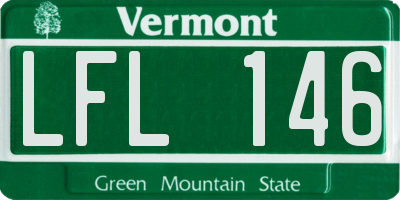 VT license plate LFL146