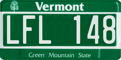 VT license plate LFL148