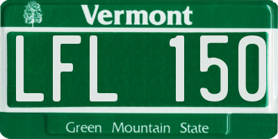 VT license plate LFL150
