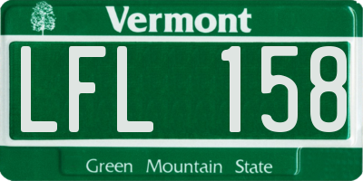 VT license plate LFL158
