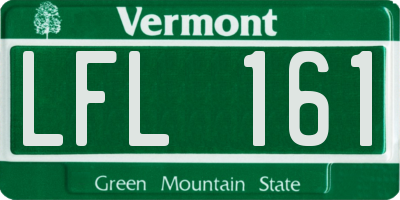VT license plate LFL161