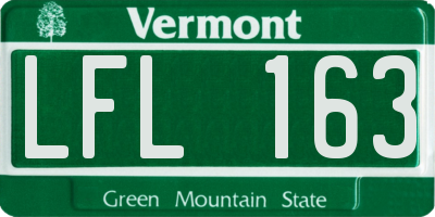 VT license plate LFL163