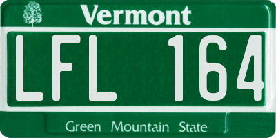 VT license plate LFL164
