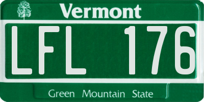 VT license plate LFL176