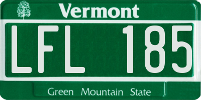 VT license plate LFL185