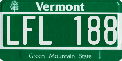 VT license plate LFL188