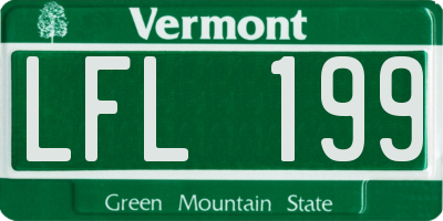VT license plate LFL199