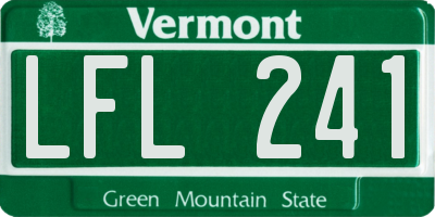 VT license plate LFL241