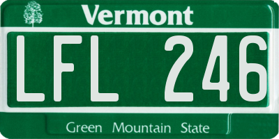 VT license plate LFL246