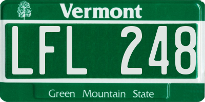 VT license plate LFL248