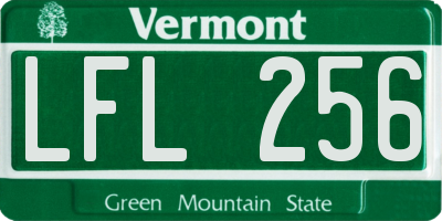 VT license plate LFL256