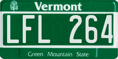 VT license plate LFL264