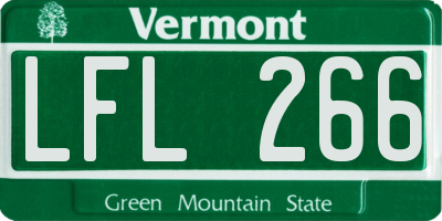 VT license plate LFL266