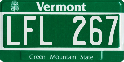 VT license plate LFL267