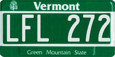VT license plate LFL272