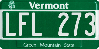 VT license plate LFL273