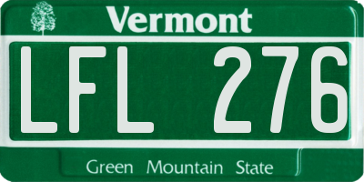 VT license plate LFL276